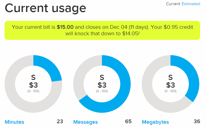 TING current usage